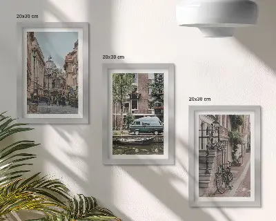 Vícedílný obraz v rámu tiché výhledy na budovy v městě