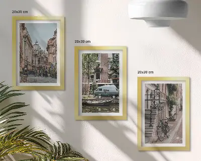 Vícedílný obraz v rámu tiché výhledy na budovy v městě