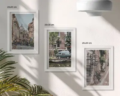 Vícedílný obraz v rámu tiché výhledy na budovy v městě