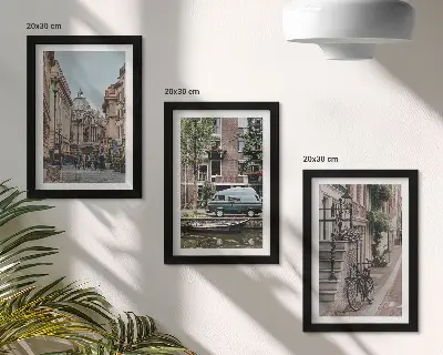 Vícedílný obraz v rámu tiché výhledy na budovy v městě