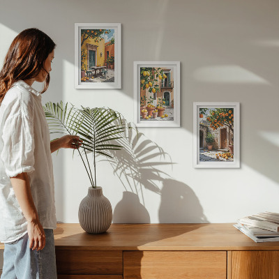 Sada obrazů na zeď Citrusové plody ve slunném prostředí zahrady