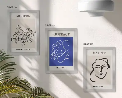 Sada obrazů na zeď v moderním a abstraktním stylu Henriho Matisse