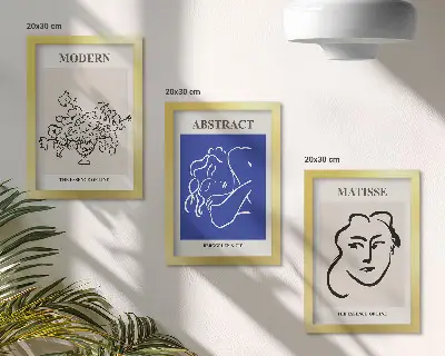 Sada obrazů na zeď v moderním a abstraktním stylu Henriho Matisse