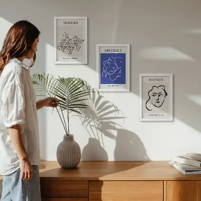Sada obrazů na zeď v moderním a abstraktním stylu Henriho Matisse
