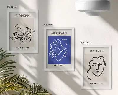 Sada obrazů na zeď v moderním a abstraktním stylu Henriho Matisse