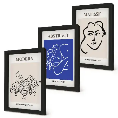 Sada obrazů na zeď v moderním a abstraktním stylu Henriho Matisse