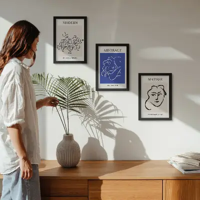 Sada obrazů na zeď v moderním a abstraktním stylu Henriho Matisse