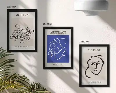 Sada obrazů na zeď v moderním a abstraktním stylu Henriho Matisse
