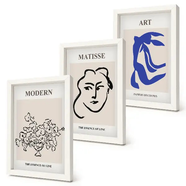 Sada obrazů na zeď abstraktní plakáty v minimalistickém stylu Henriho Matisse
