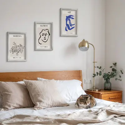 Sada obrazů na zeď abstraktní plakáty v minimalistickém stylu Henriho Matisse