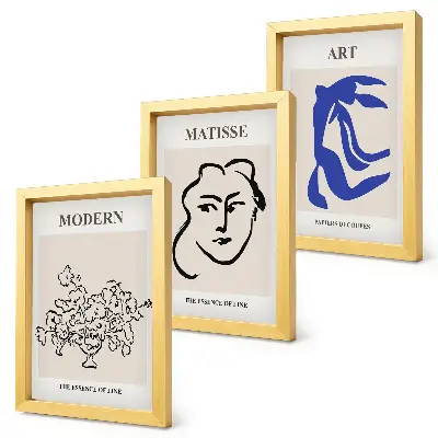 Sada obrazů na zeď abstraktní plakáty v minimalistickém stylu Henriho Matisse