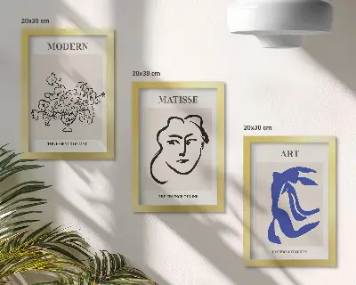Sada obrazů na zeď abstraktní plakáty v minimalistickém stylu Henriho Matisse