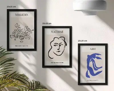 Sada obrazů na zeď abstraktní plakáty v minimalistickém stylu Henriho Matisse