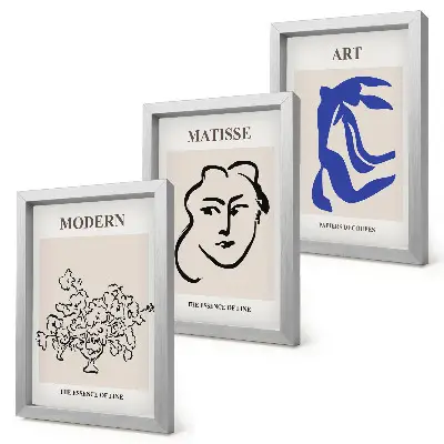 Sada obrazů na zeď abstraktní plakáty v minimalistickém stylu Henriho Matisse