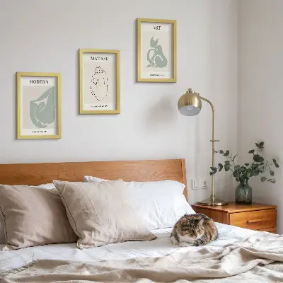 Sada obrazů na zeď abstraktní postavy v pastelových odstínech od Henriho Matisse