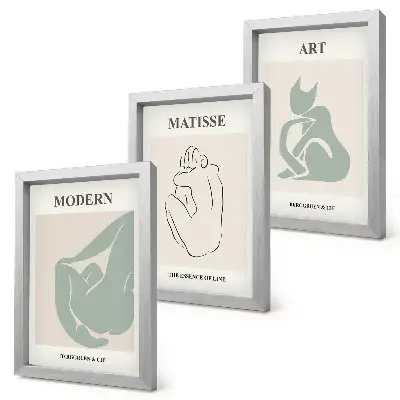 Sada obrazů na zeď abstraktní postavy v pastelových odstínech od Henriho Matisse