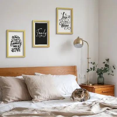 Sada obrazů na zeď s motivem rodiny, lásky a inspirativních citátů o domově