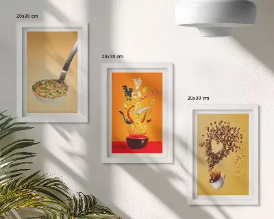 Sada obrazů na zeď s motivy jídla a pití do kuchyně