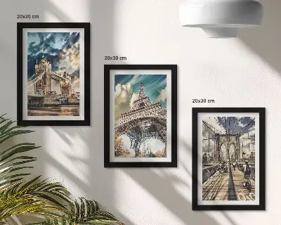 Sada obrazů na zeď mosty a věže v evropských městech