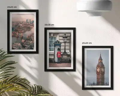 Vícedílný obraz v rámu výhledy na Londýn s mostem a věží Big Ben