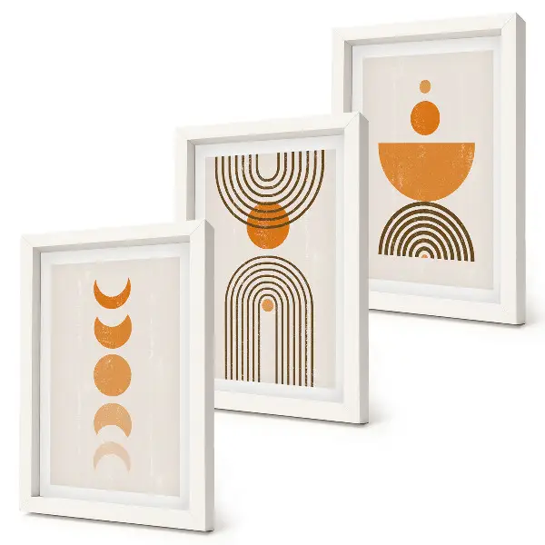 Vícedílný obraz v rámu boho minimalistický dekorativní design
