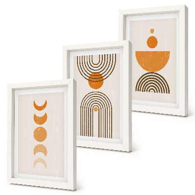 Vícedílný obraz v rámu Boho minimalistický dekorativní design