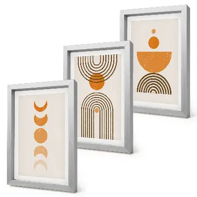 Vícedílný obraz v rámu boho minimalistický dekorativní design
