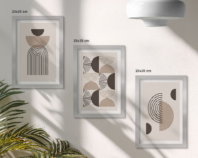 Vícedílný obraz v rámu Abstraktní geometrické vzory minimalismus