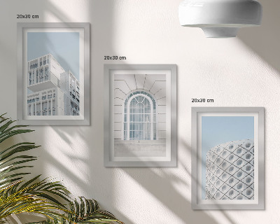 Vícedílný obraz v rámu Moderní architektura, minimalismus a geometrie