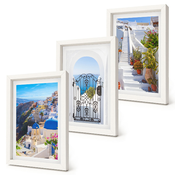 Vícedílný obraz v rámu Pohledy na řeckou architekturu Santorini v Oii