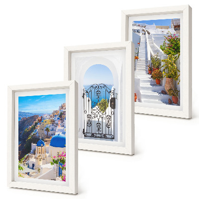 Vícedílný obraz v rámu Pohledy na řeckou architekturu Santorini v Oii
