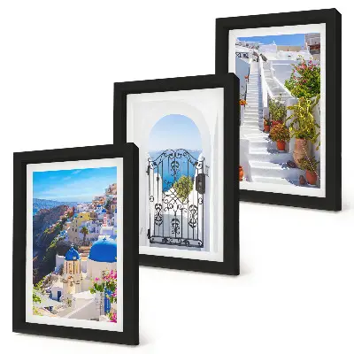 Vícedílný obraz v rámu pohledy na řeckou architekturu v Oii na Santorini