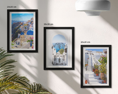 Vícedílný obraz v rámu Pohledy na řeckou architekturu Santorini v Oii