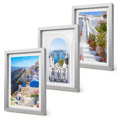 Vícedílný obraz v rámu Pohledy na řeckou architekturu Santorini v Oii