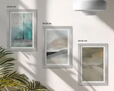 Vícedílný obraz v rámu malované abstraktní minimalistické dekorace
