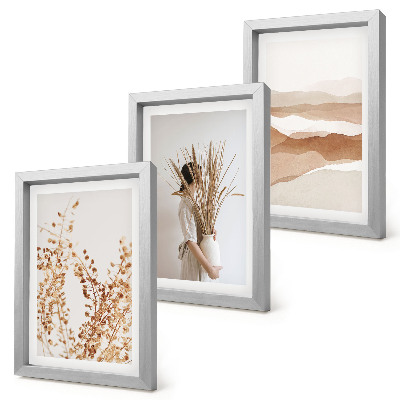 Vícedílný obraz v rámu Rostlinné motivy abstraktní rustikální boho styl