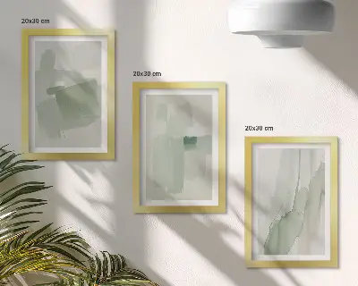 Sada obrazů na zeď s abstraktními vzory ve stylu akvarelu
