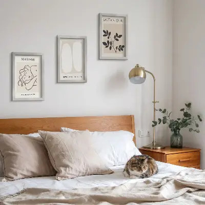 Sada obrazů na zeď stylové minimalistické obrazy s rostlinnými motivy od Matisse