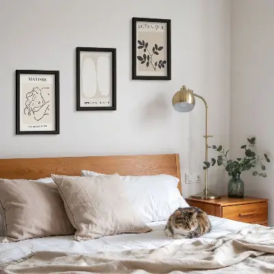 Sada obrazů na zeď stylové minimalistické obrazy s rostlinnými motivy od Matisse