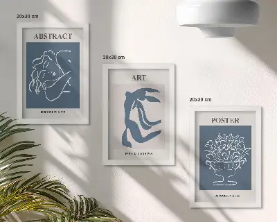 Sada obrazů na zeď matisseovy stylové abstraktní vzory s postavami a květinami