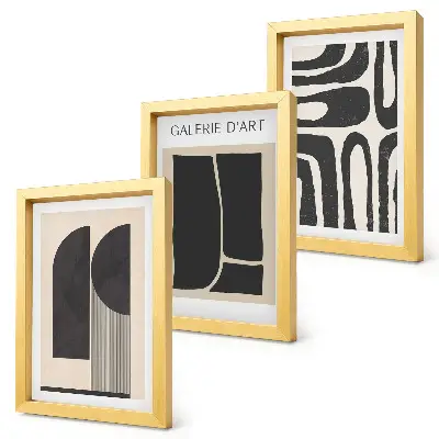 Sada obrazů na zeď minimalistické plakáty s abstraktními tvary