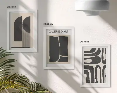 Sada obrazů na zeď minimalistické plakáty s abstraktními tvary