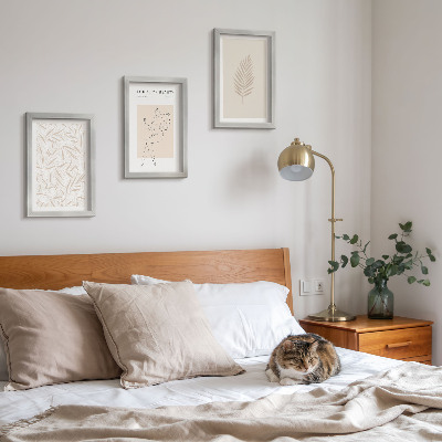 Sada obrazů na zeď Minimalistické botanické motivy designu