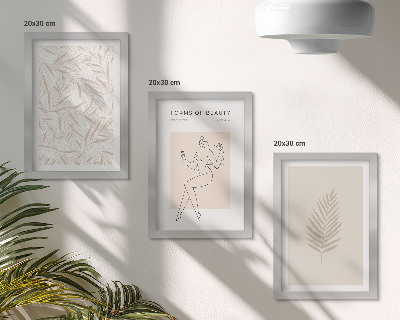 Sada obrazů na zeď Minimalistické botanické motivy designu