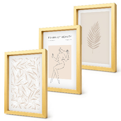 Sada obrazů na zeď Minimalistické botanické motivy designu