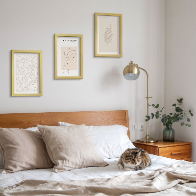 Sada obrazů na zeď Minimalistické botanické motivy designu