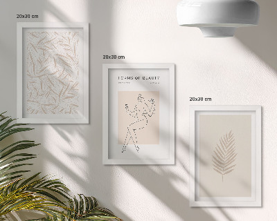 Sada obrazů na zeď Minimalistické botanické motivy designu