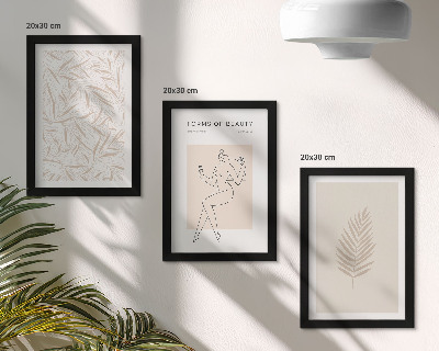 Sada obrazů na zeď Minimalistické botanické motivy designu
