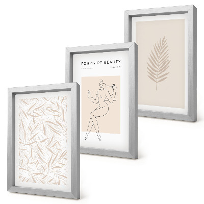 Sada obrazů na zeď Minimalistické botanické motivy designu