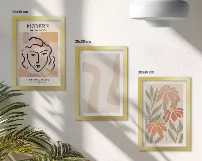 Sada obrazů na zeď žena v moderním stylu s abstraktními vzory